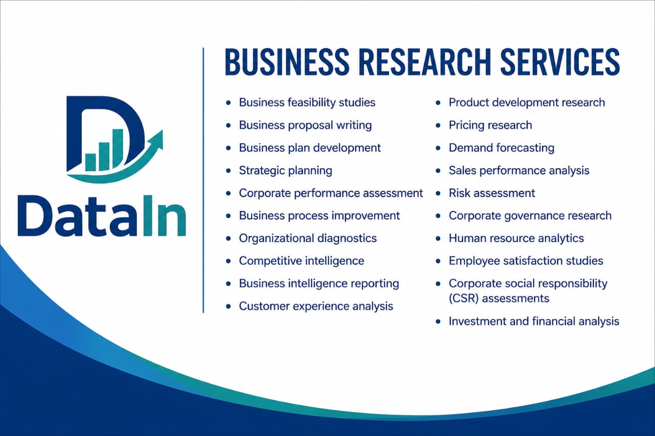 DataIn Business Research Services — feasibility studies, strategic planning, risk assessment and business intelligence reporting
